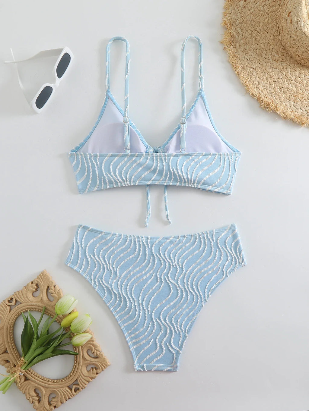 High Waist Bikini 2026 Women Strappy Swimsuit Sexy Striped Swimwear Female Bathers Bathing Swimming Swim Suit Beachwear