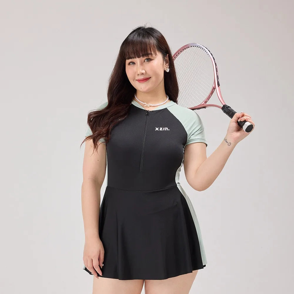 New Swimsuit Women's One-piece Flat Corner Pants Long Conservative Fairy Style  Slimming One-piece Hot Spring Swimsuit