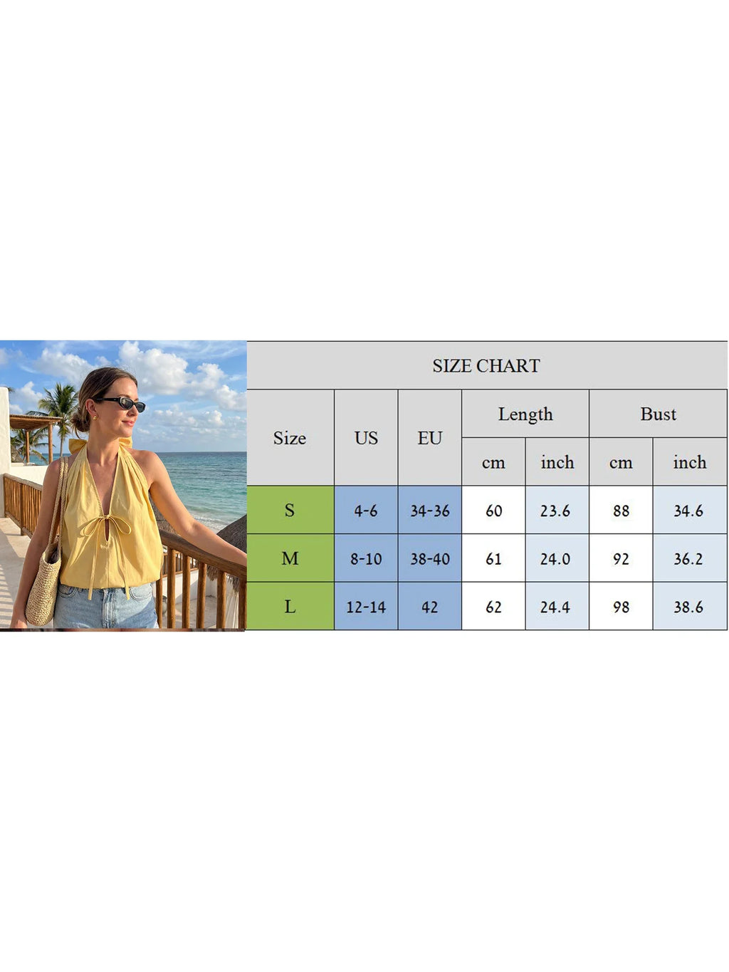 Women Fashionable Solid Color Summer Halter Tops Deep V Neck Sleeveless Backless Bubble Hem Vest
