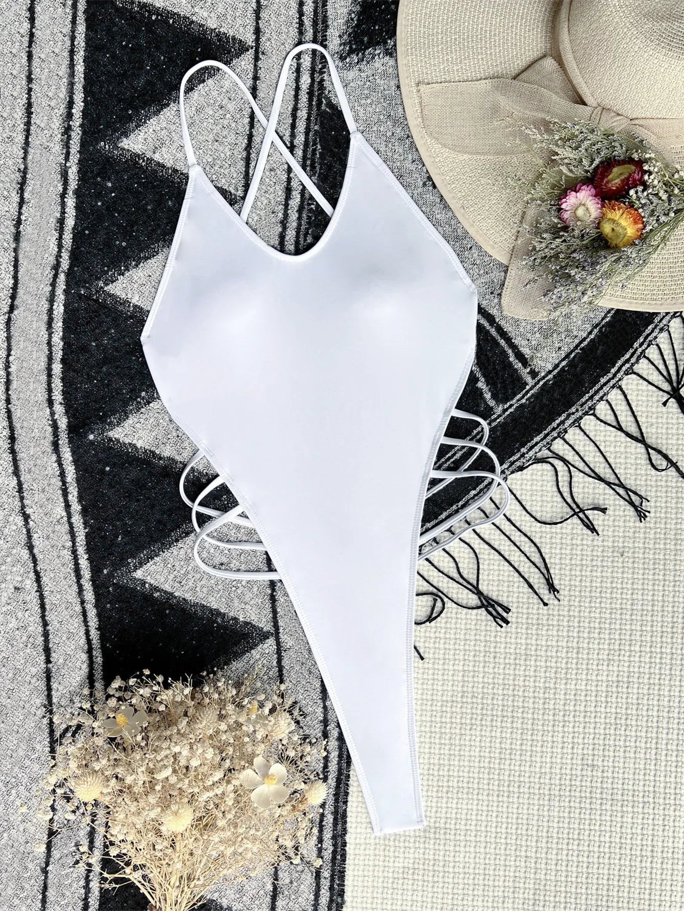 Sexy Backless Bikinis One Piece Swimsuit Bandage Bikini Thong Swimsuit Swimwear Biquini Conjunto De Bikini Tankini Beachwear
