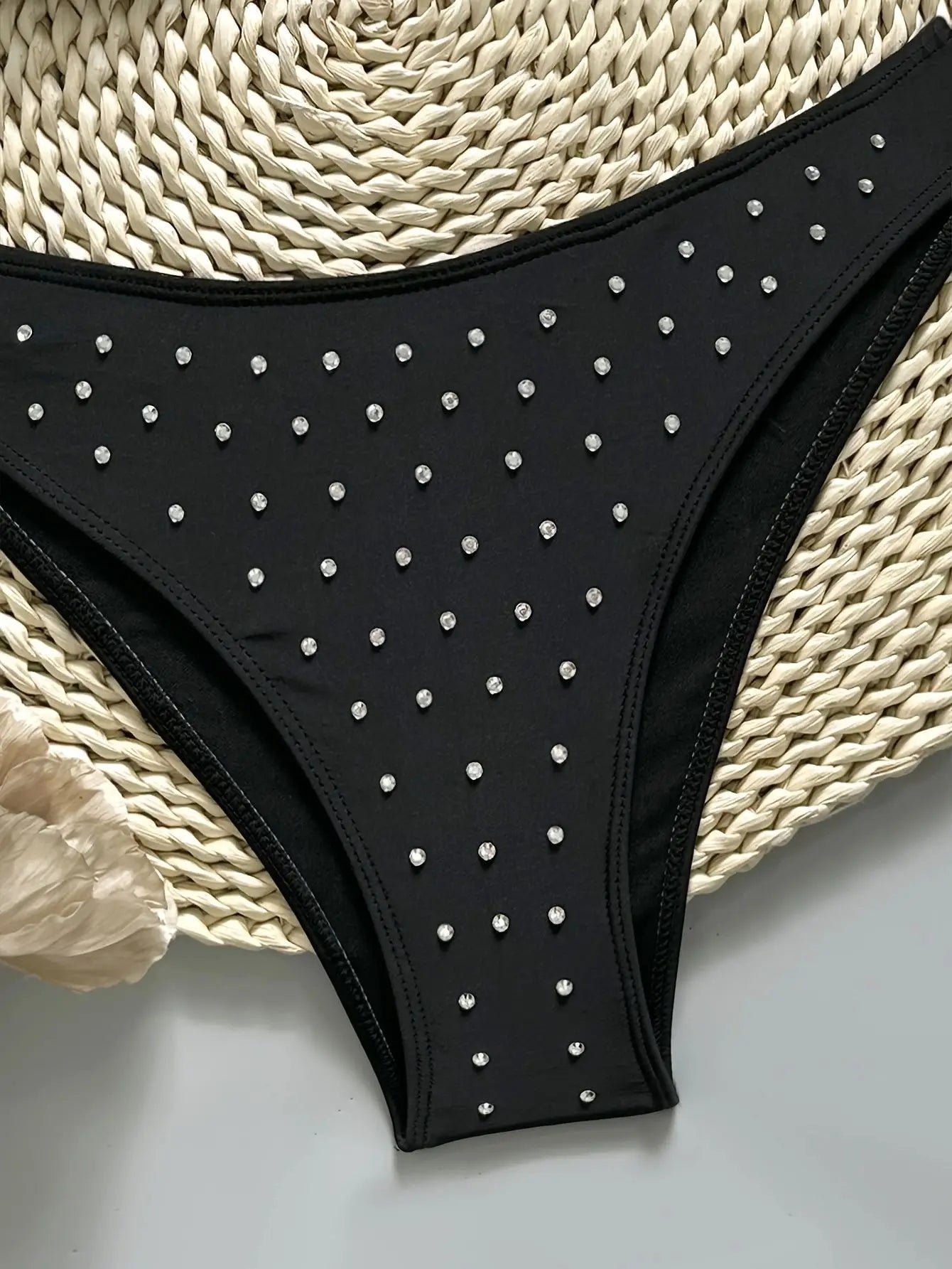 Luxury Black Diamond Bikini Set 2026 Women Halter Push Up Bra High Waist Swimsuit Beach Bathing Suit Holiday Swimwear Large Size