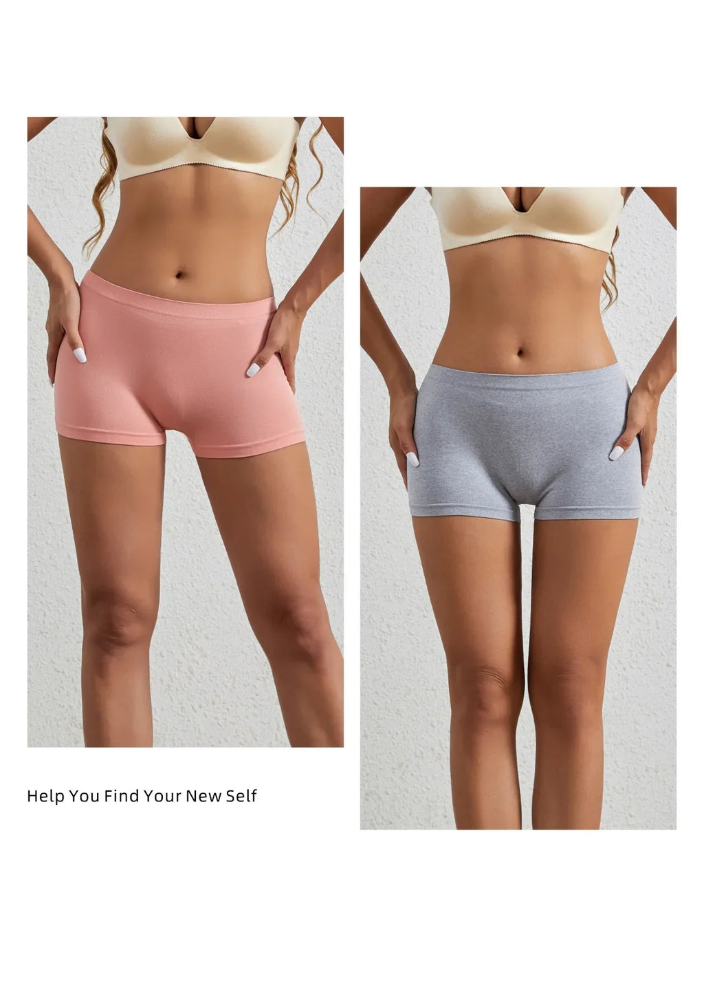 Women's underwear, compression pants, sports shorts, solid color underwear, comfortable and close fitting flat underwear