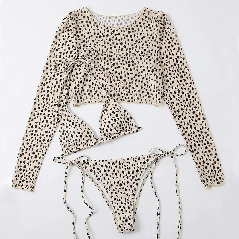 Toucheart Leopard For Women Swimsuit Items Halter Micro Bikini Top Separately Print Bathing Suit Brazilian Low Waist Beachwear