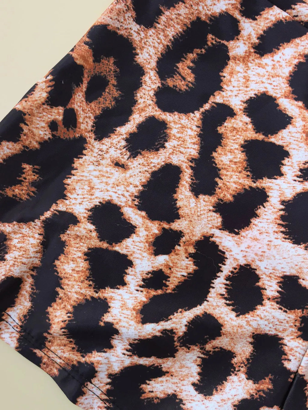 Sexy Brown Leopard Floral Print One Piece Swimsuit 2026 Women U Neck Slim Tummy Control Bathing Suit Holiday Swimwear Monokini