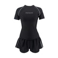 Sports Swimsuit, Swimsuit, Women's New Plus Size Two-piece Set, Short Sleeved, Student Hot Spring Conservative Swimsuit