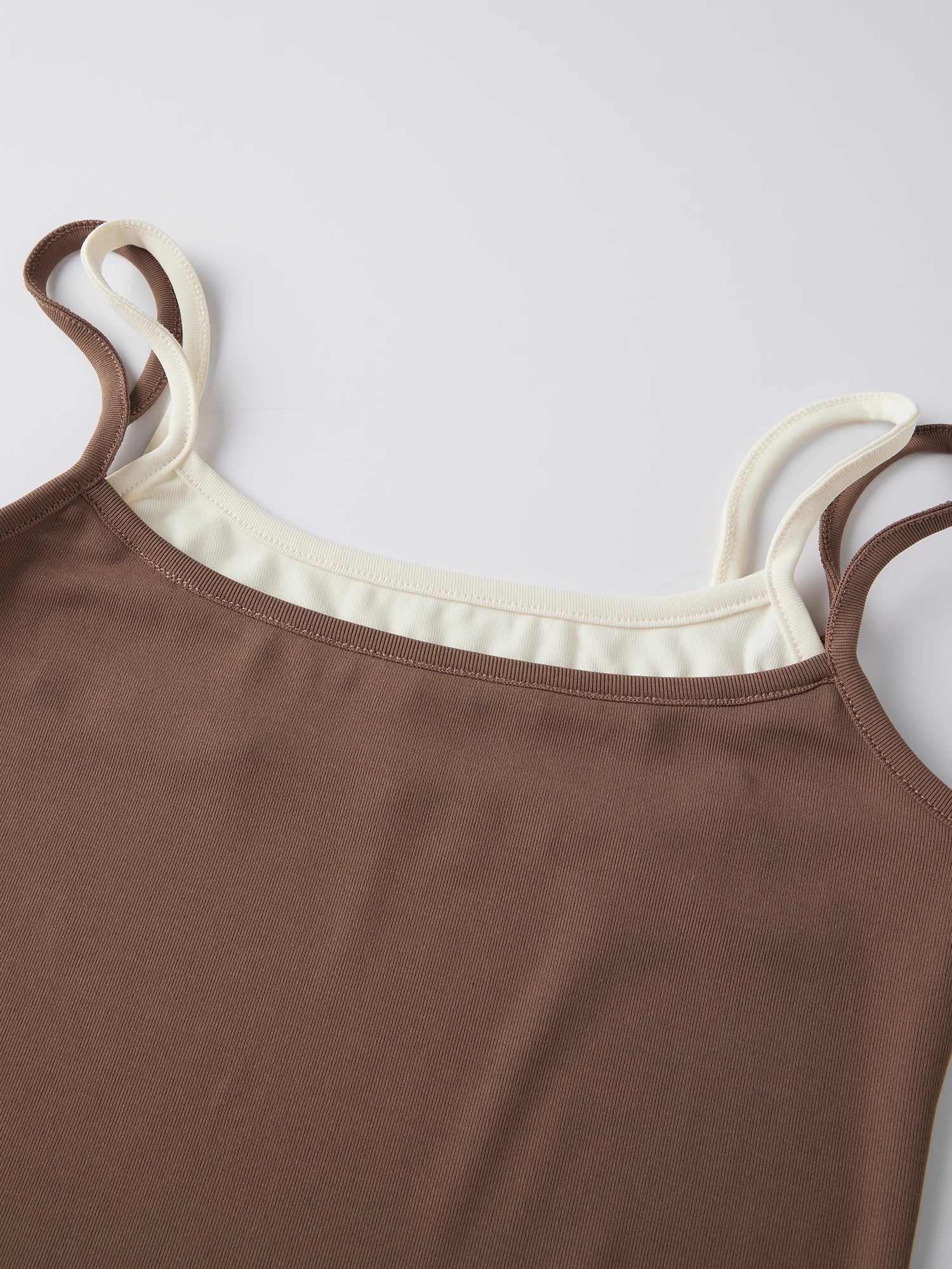 Summer Women's Camisoles Casual Stylish Contrast Color Layered Tank Tops Spaghetti Strap Slim Fit Vest Sporty Fitness Daily