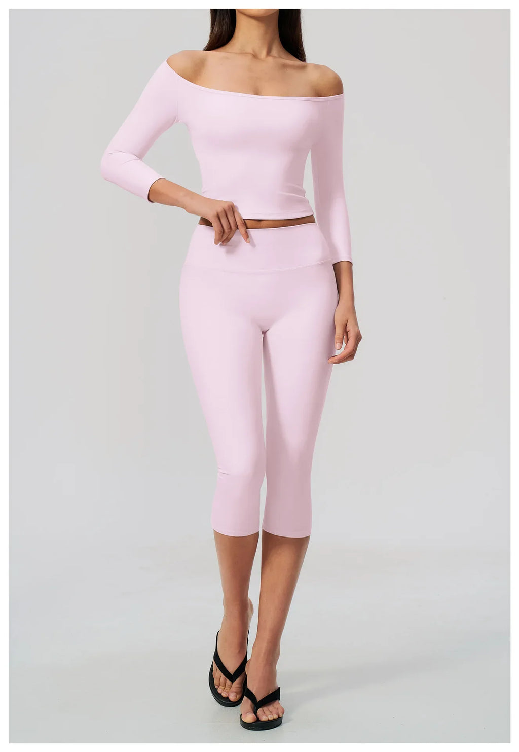 Fashion Mid Sleeve T-shirt Yoga Suits Tight Fitting Slim Sports Tops High Waist Peach Hip Mid Pants Gym Running Fitness Outfits