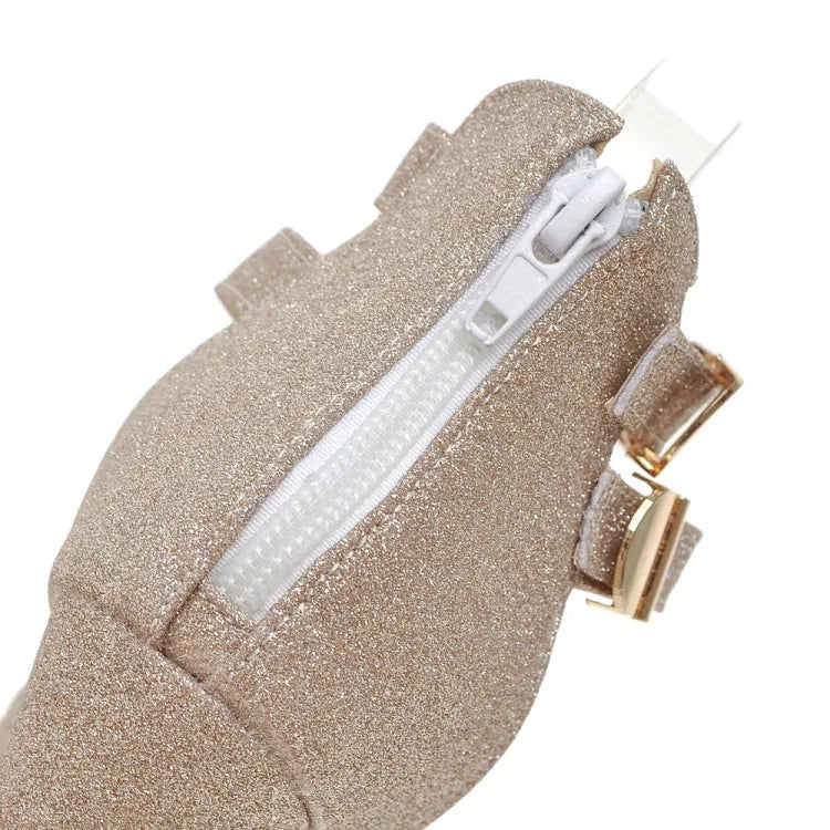 Women's Sandals Summer New Style Fashion Fish Mouth Open Toe Buckle Thick Heel High Heel Women's Shoes Plus Size 33-43 High 11cm