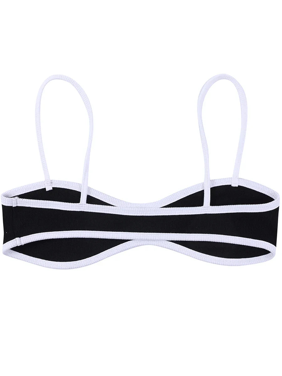 Women Camisole Top Spaghetti Straps Low-cut Slim Fit Tank Tops 2024 New Summer Party Club Vest Korean Fashion