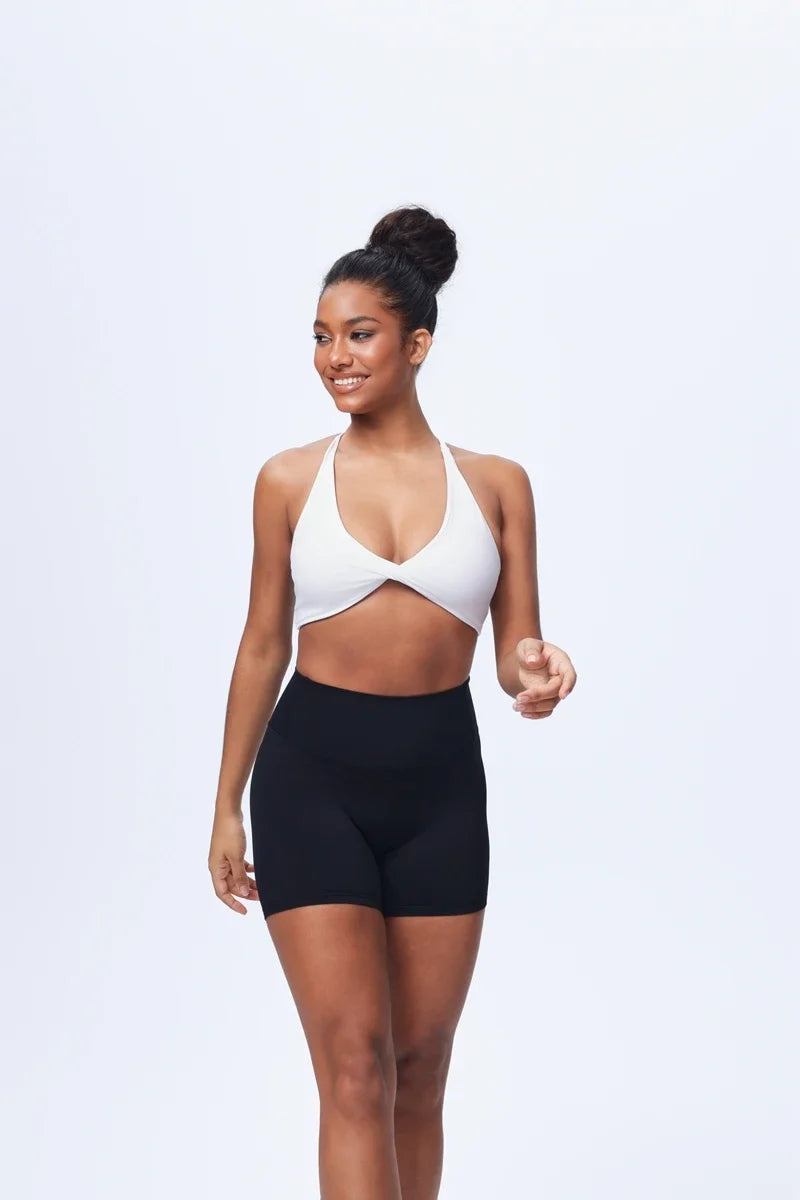 DIAS FIT JOY Women's  Workout Sports Bras Beauty back Cross Padded Low Impact Fitness Bra Yoga Top Cycling Fitness