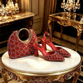 Doershow  fashion High Quality African Style Ladies Shoes And Bags Set Latest silver Italian Shoes And Bag Set For Party HGH1-1
