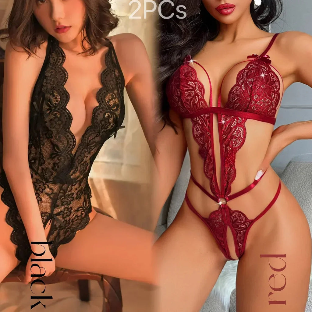 2-piece women's lace briefs set exquisite bra set gathered transparent underwear sexy underwear breast set thin sexy bra tights