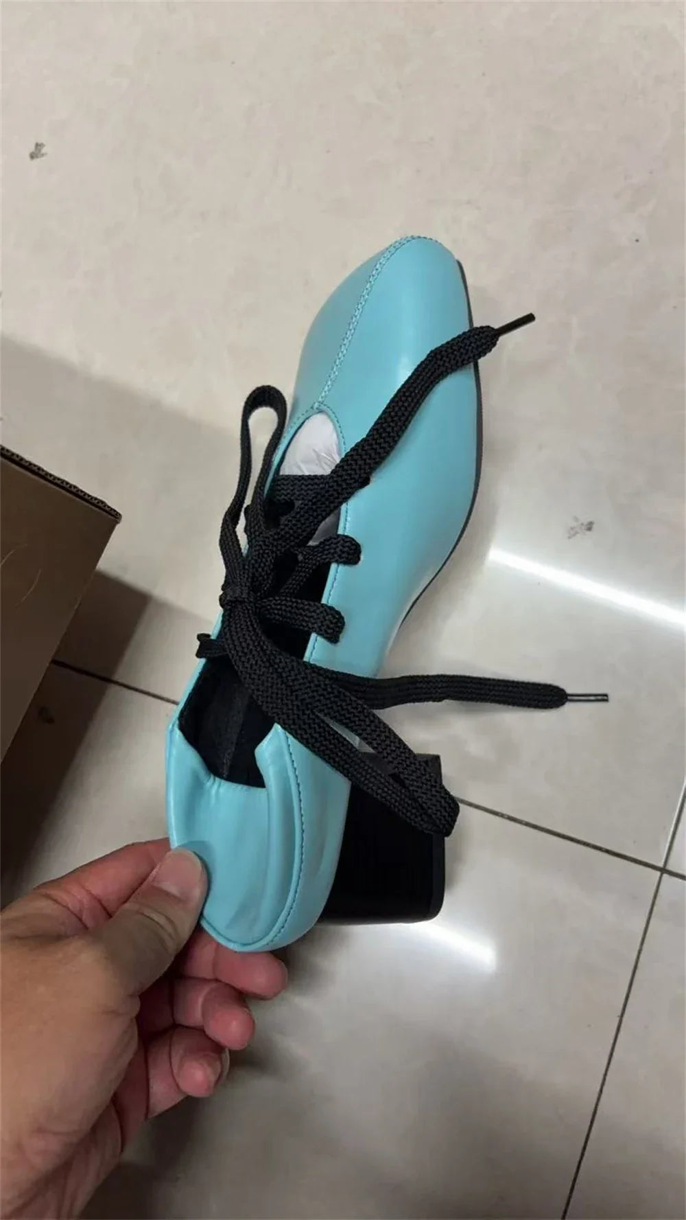 Plus Size 52 Retro Lace Up Ankle Wrap Mary Jane Heels Women Shoes Square Toe Faux Leather Chunky Block Mid Heel Vintage Pumps