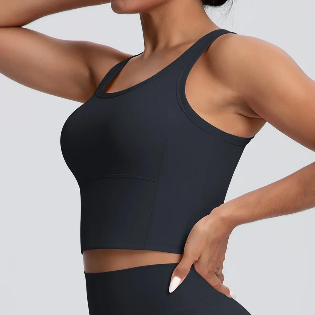 Sports Bra Women's Yoga Bra Fixed Chest Pad Gym Vest Shock-proof Workout Tops Yoga Clothes U-shaped Back Workout Fitness Running