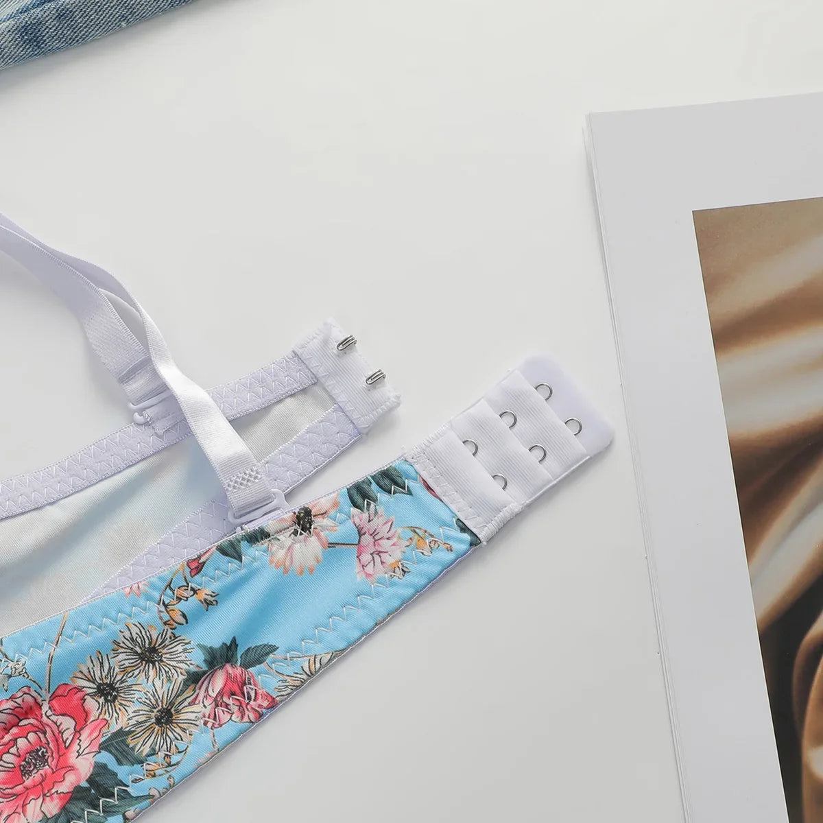 2-Pieces High quality Women's Flower Printed Bra Underwear Set Women's Autumn/Winter New Underwear Underwear Underwear A2173