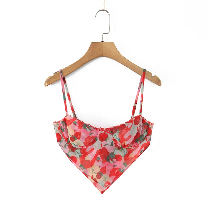 Vietnamese Spring Summer Hot Girl Three-Dimensional Light-Circle Strapless Tank Top With Irregular Lace Trim And Mini Skirt ERE9