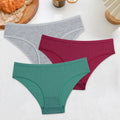 3PCS Women's Cotton Briefs Panties Female Sexy Low Waist Underwear M-XL Breathable Panty Girls Comfortable Intimates Lingerie