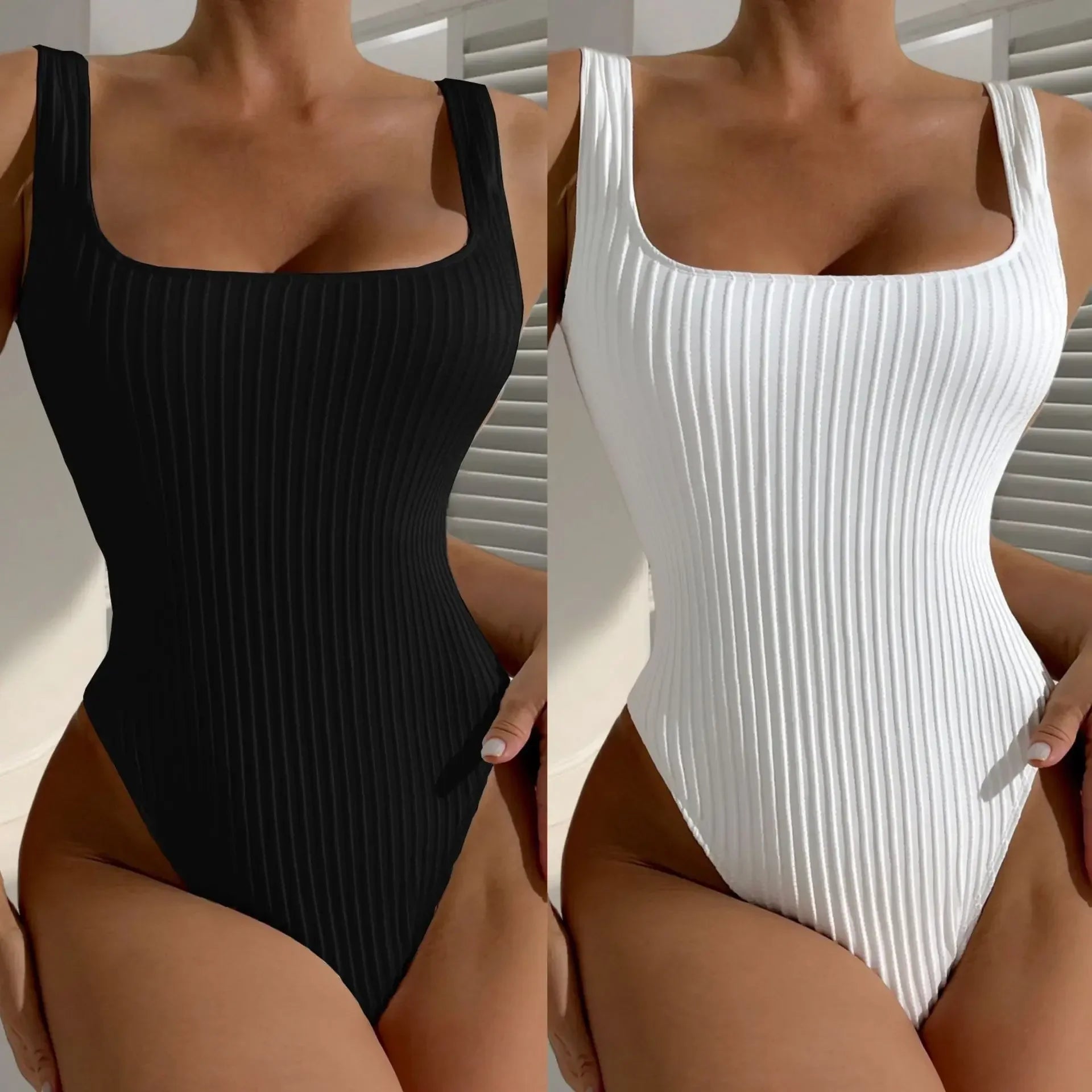 Women's Solid Color One Piece Swimsuit Summer Beach Vacation Monokini Conservative Bikini Slim Backless Swimwear 2026 New