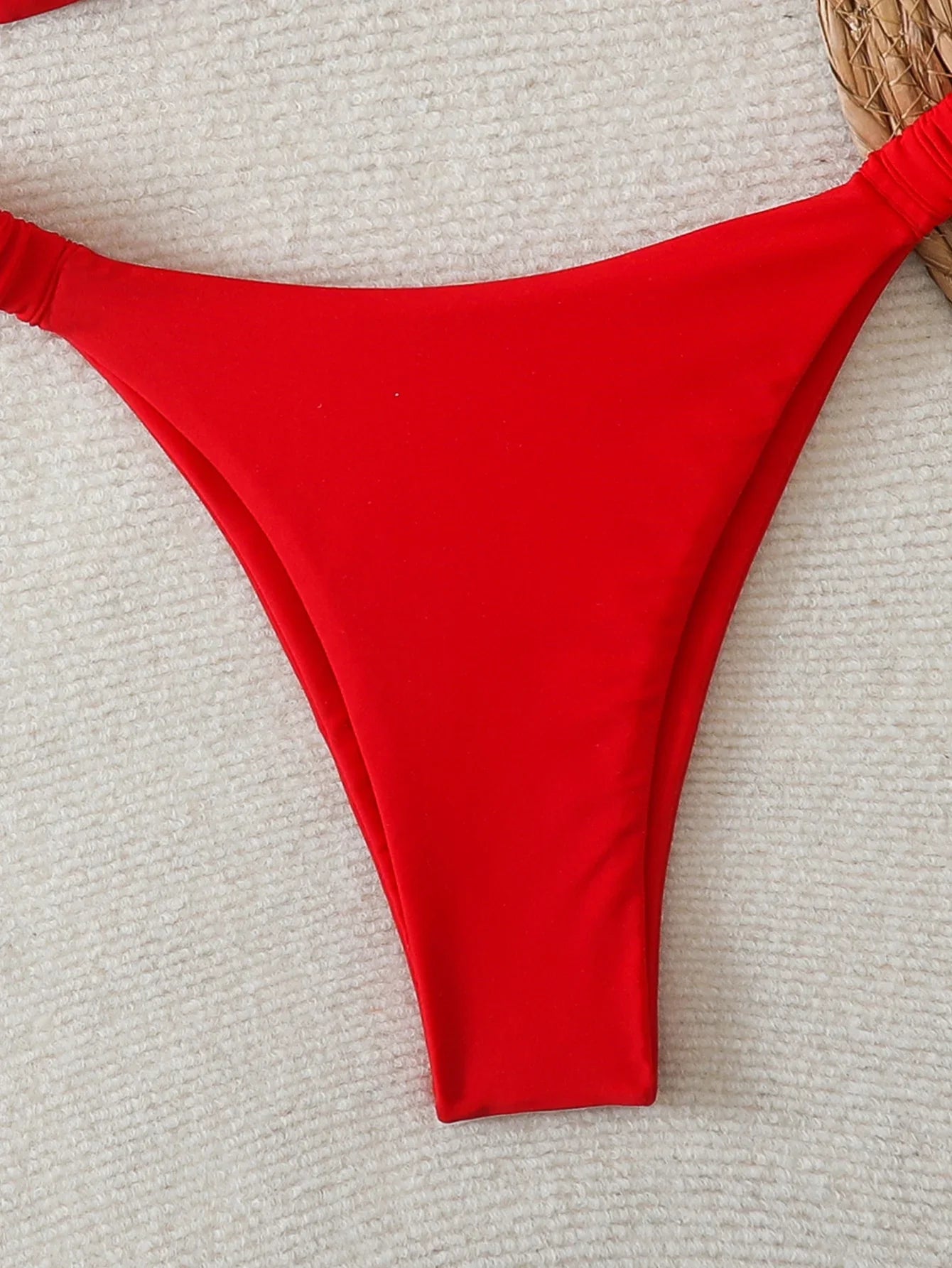 Strappy Bandeau Thong Bikinis 2026 Women Sexy Swimsuit Solid Brazilian Swimwear Female Bathers Bathing Swimming Swim Suit