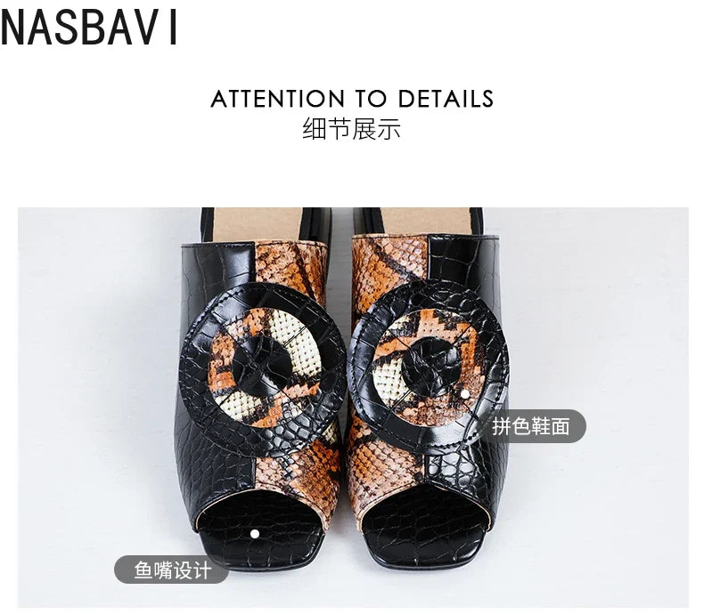 NASBAVI Out Outdoor Slippers Latest Luxury Shoes Women Designers Ladies Shoes and Sandals Wedding Shoes for Women Big Size 45 46