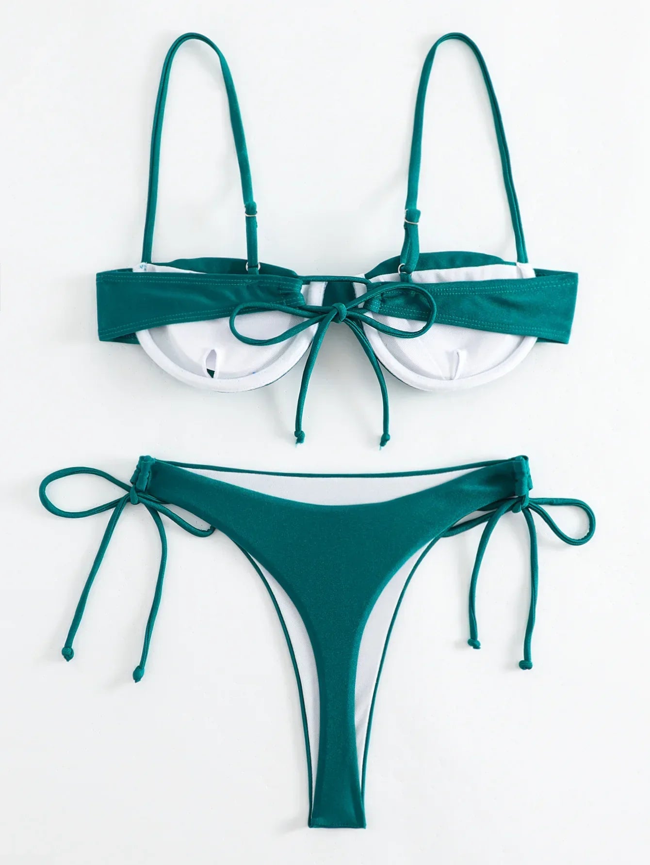 Underwired Gradient High Cut Bikini Female Swimsuit Women Swimwear Two-pieces Bikini Set Micro Thong Bathing Suit Swim Beachwear