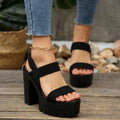 2026New model for ladies  High Heel Fish Mouth Women's Sandals Plus Size 414243  Thick Heel Casual Sho