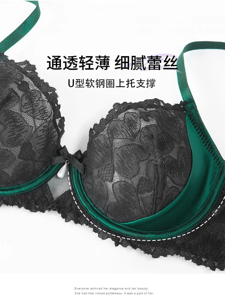 Sheer Lace Teddy Lingerie Set Panty Sexy Bra & Panty Set Ultra Thin Comfortable Summer Wear S-3XL BC Sexy Gift Sexy Tushy MOYISU