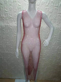 2026 New Fishnet Long Dress V-neck Mesh Sparkling Rhinestone Crystal Swimsuit Bikini Cover Up Beach Bathing Suit Women Cover Ups