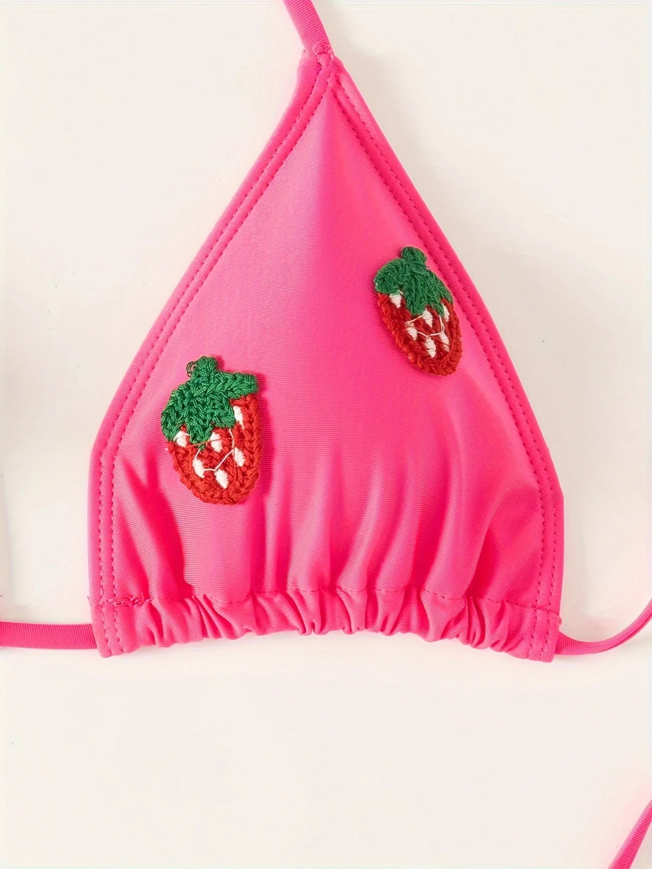 ZTVitality Sexy Halter Solid Color Stick Fruits Bikini Set Women Swmsuit Two-Piece Bandage Swimwear Bathing Suit Summer Biquini