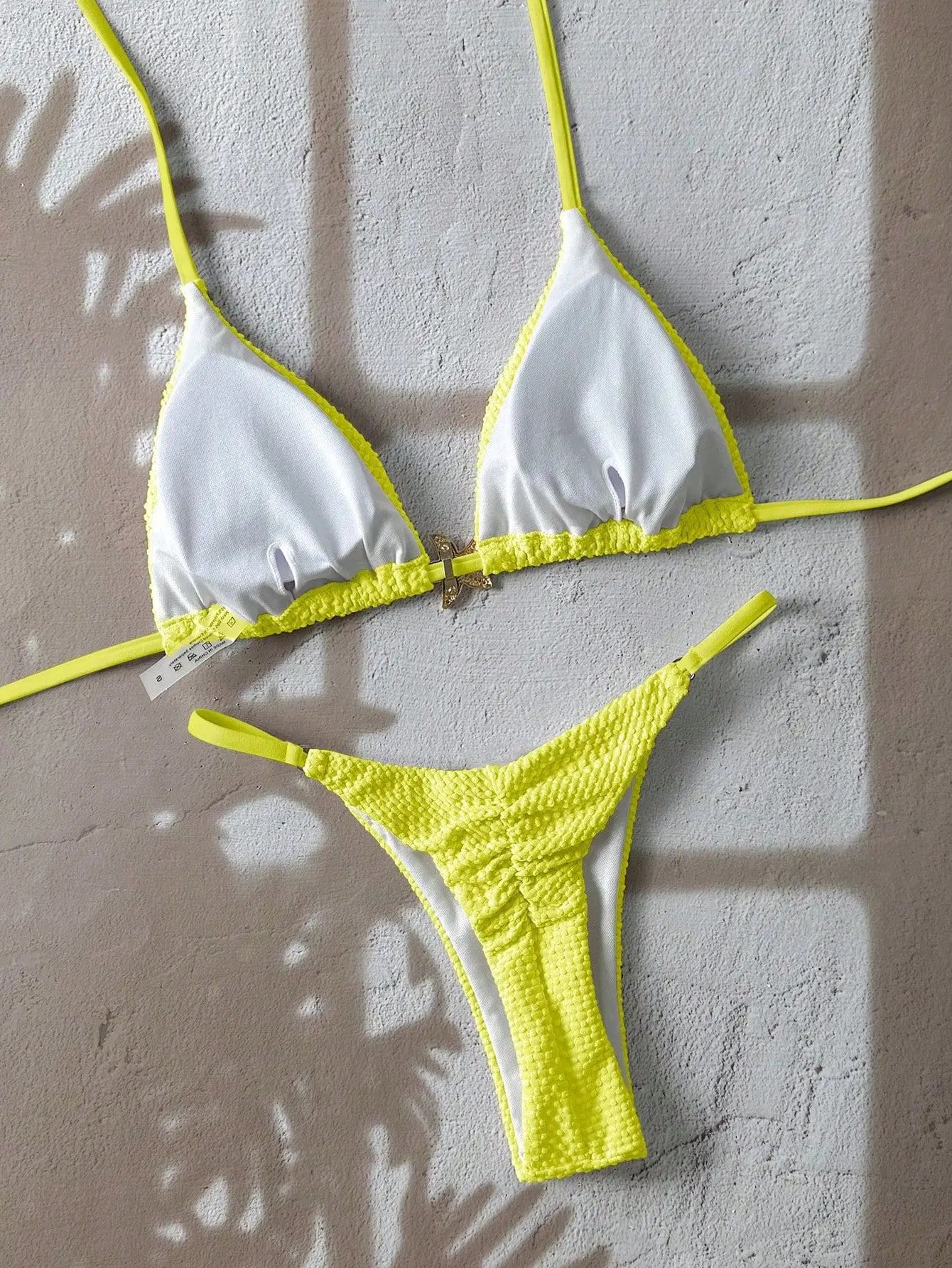 Sexy Metal Starfish Bikini Set Women Yellow Blue Push Up Bra Thong Swimsuit 2026 Summer Bathig Suit Bandage Holiday Swimwear