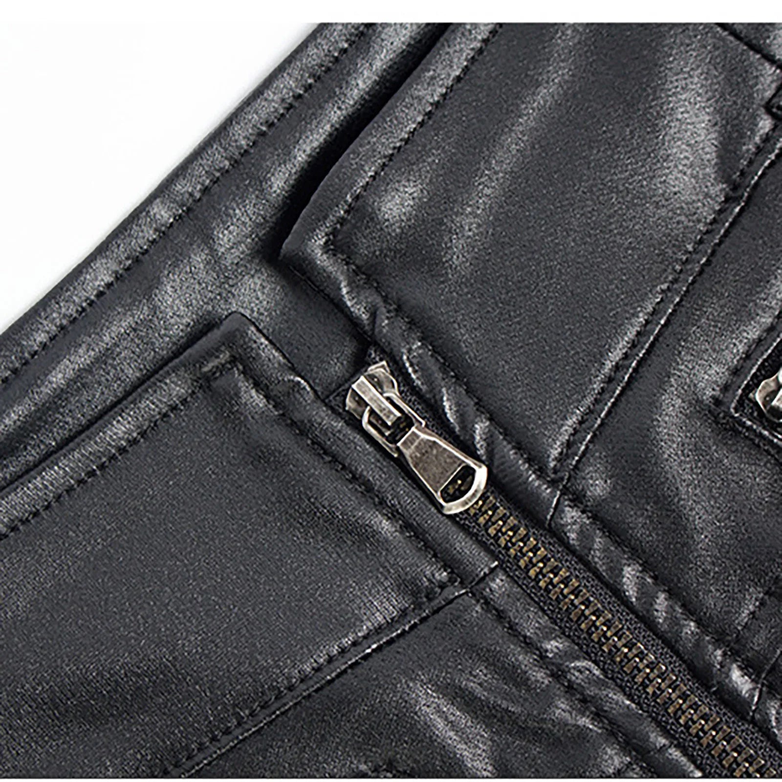 Women's Zipper Pu Leather Shorts High Waist Stretch Slim Lift Hip Motorcycle Shorts Summer Sexy Bodycon Black Leather Shorts