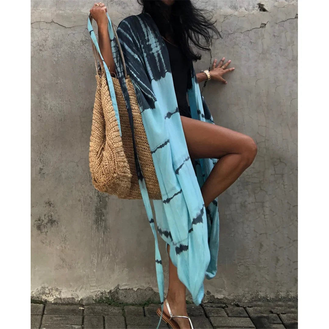 17 Colors Leopard Printed Colorful With Belt Tunic Cover-ups Beach Dress Beach Wear Beachwear Female Women Beach Cover Up V4510L