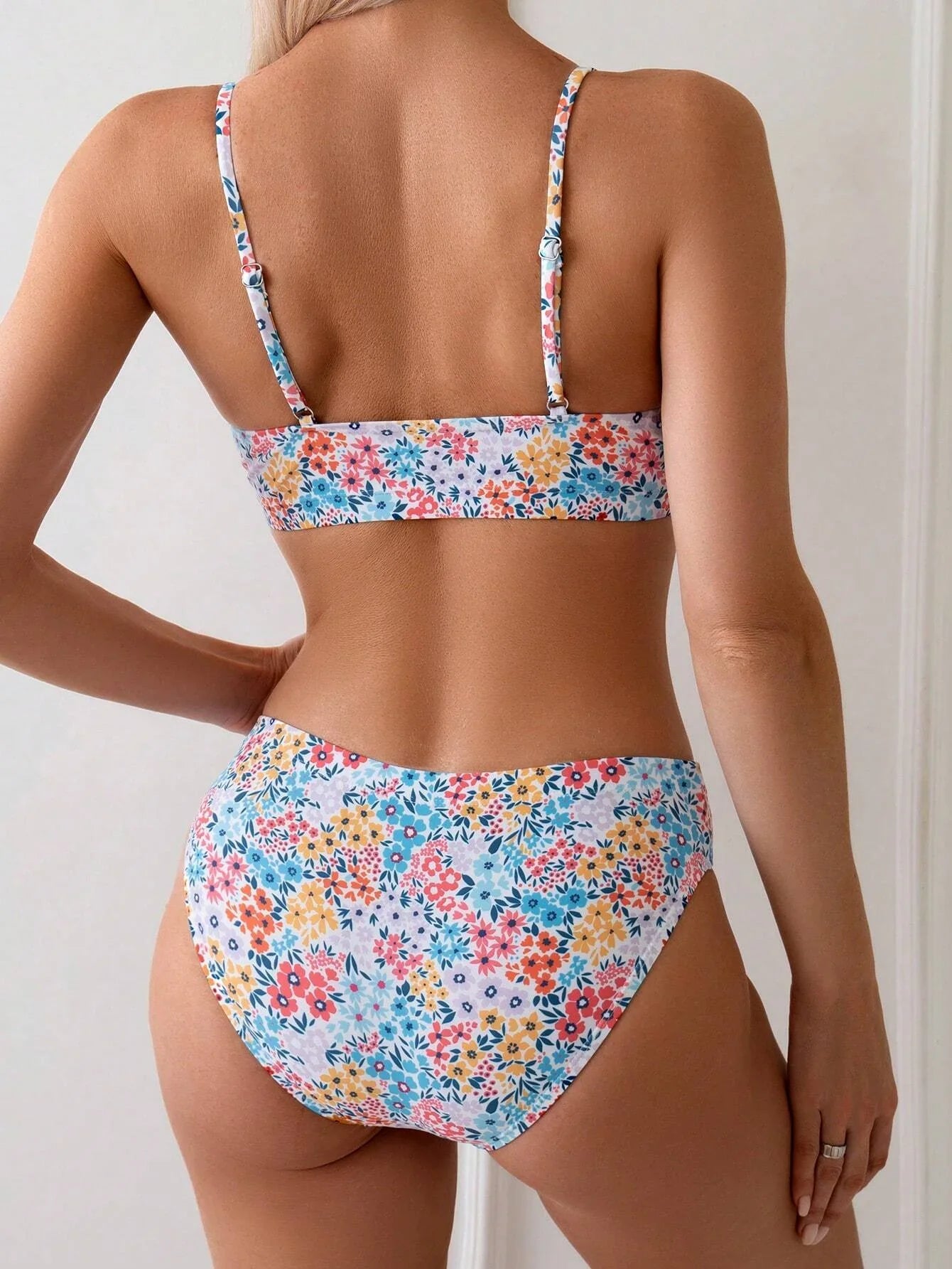 2025 Strappy Bikini High Waist Swimsuit Women Sexy Printed Swimwear Female Bathers Swimming Bathing Swimming Swim Suit Beachwear