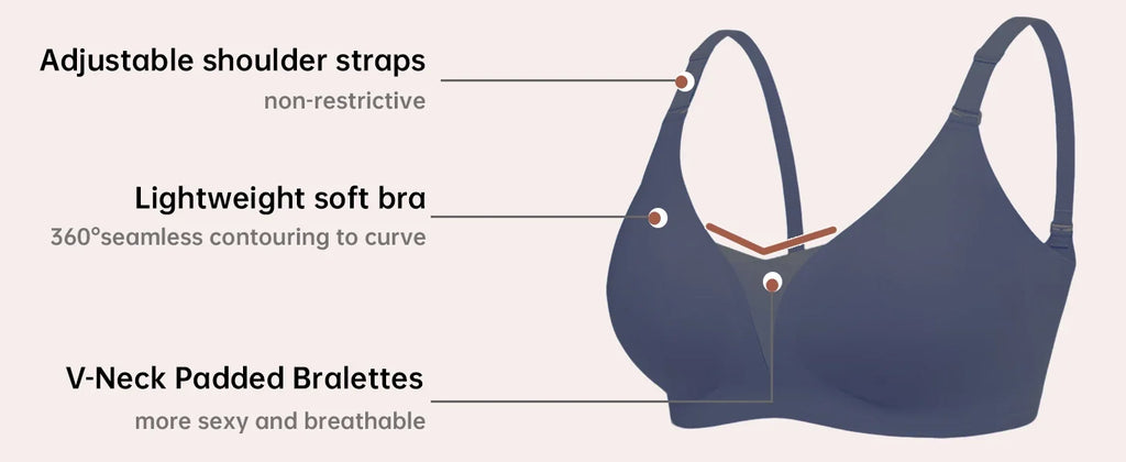 5pcs Hot Sexy Women's Wireless Push Up Bra Seamless T-Shirt Bralettes -Multi-Color, Breathable Padded, Everyday Comfort Lingerie