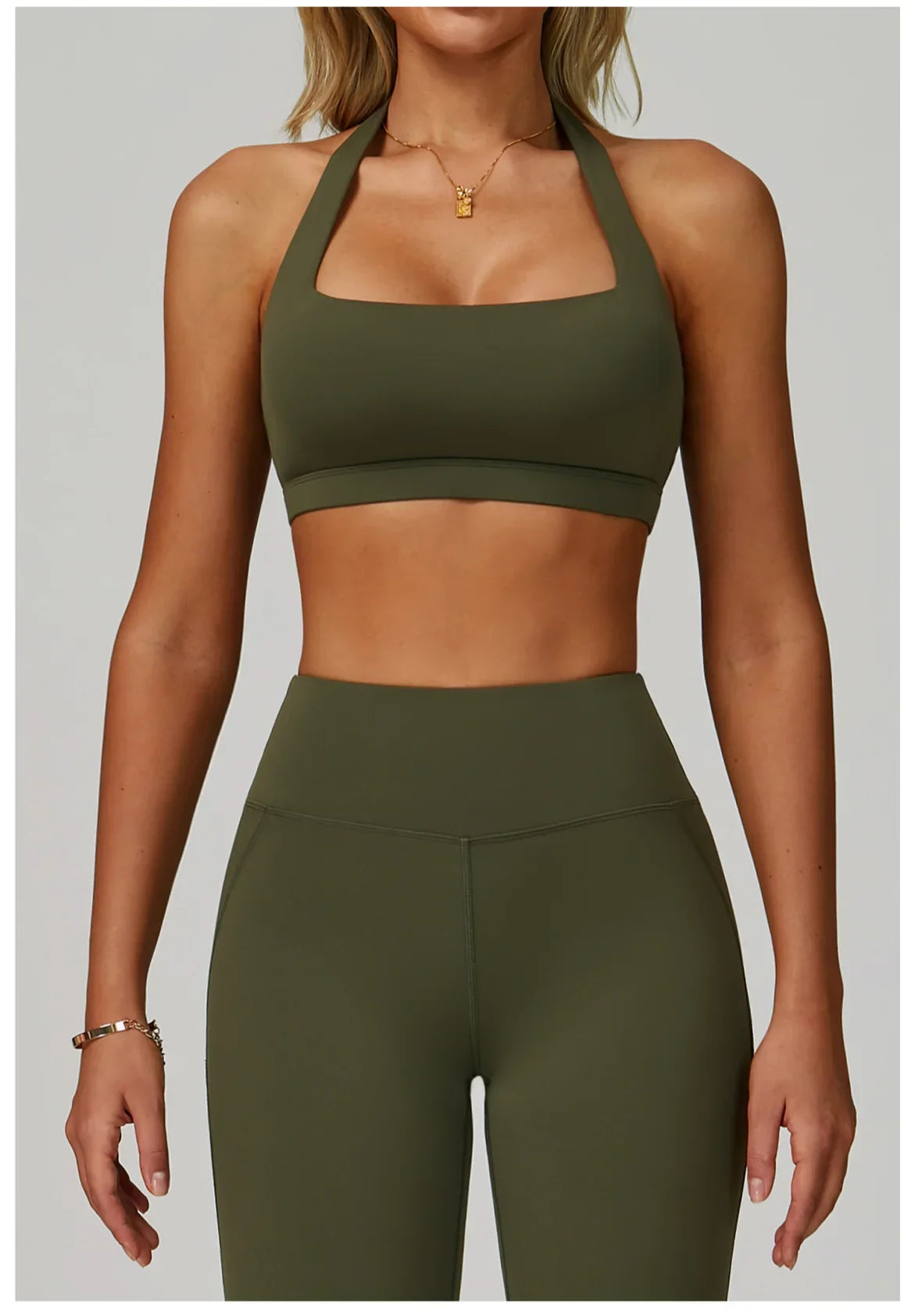 Summer Women Sports Bra Pilates Yoga Bra Hanging Neck Gym Underwear Running Fitness Shock Proof Breathable Quick-Dry Fitness Top