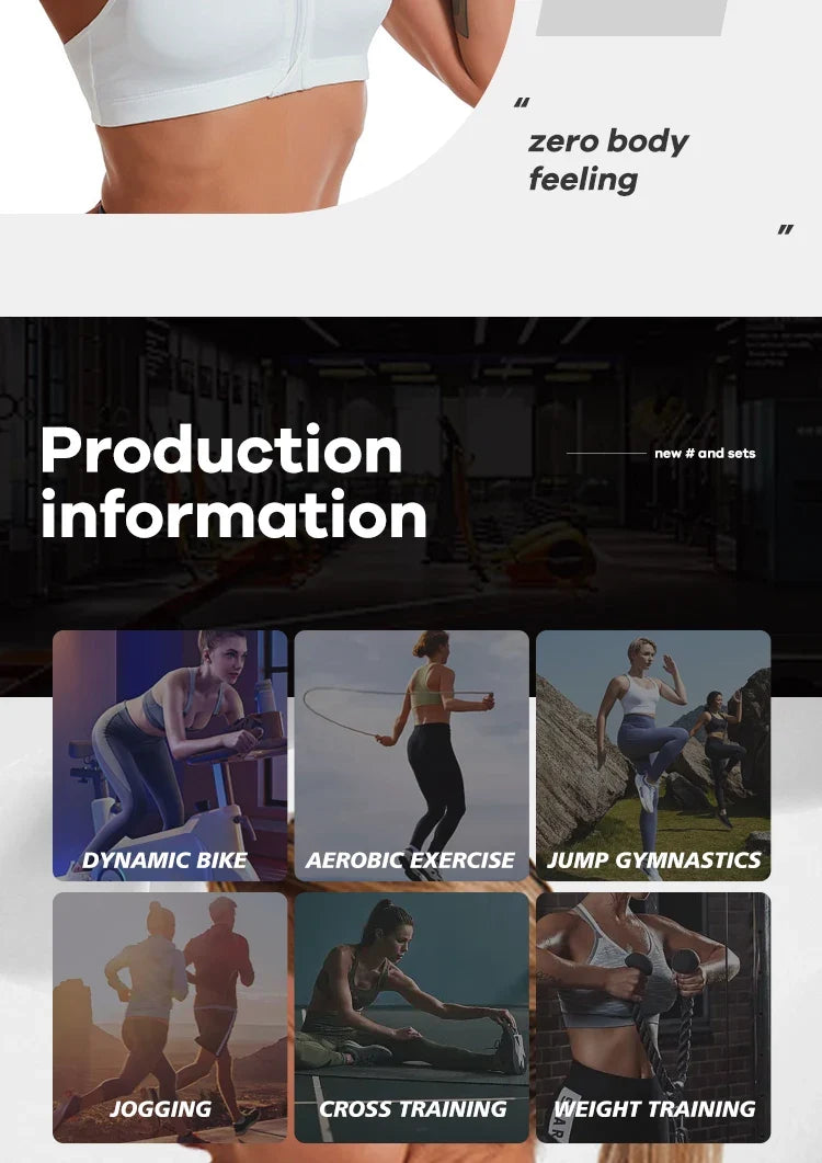 CZGUKE Yoga Fitness Bra Shock-absorbing Sports Bra Breathable and Quick Drying Training Running WOMEN'S Underwear