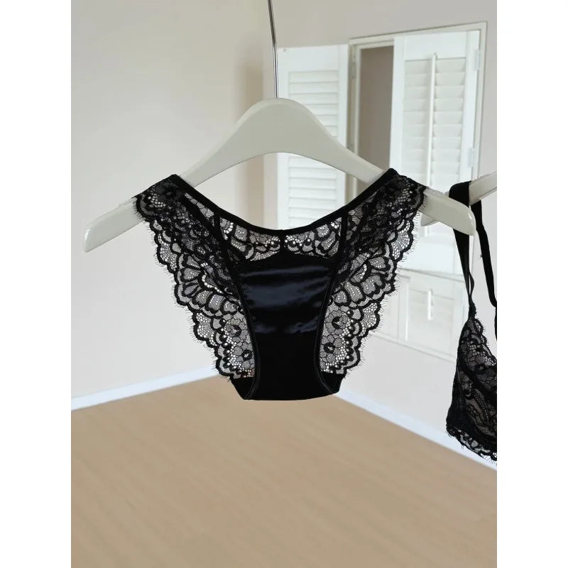 Sexy French Lace U-Back Minimizer Bra Set for Large Bust | Push Up Anti-Sagging Deep V Bralette | Summer Bestseller MOYISU Panty