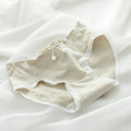 1 Pack Cute Cartoon Ruffled Briefs Cotton Panties Women Low Waist Underwear Breathable Fabric Comfortable Lingerie M-XL
