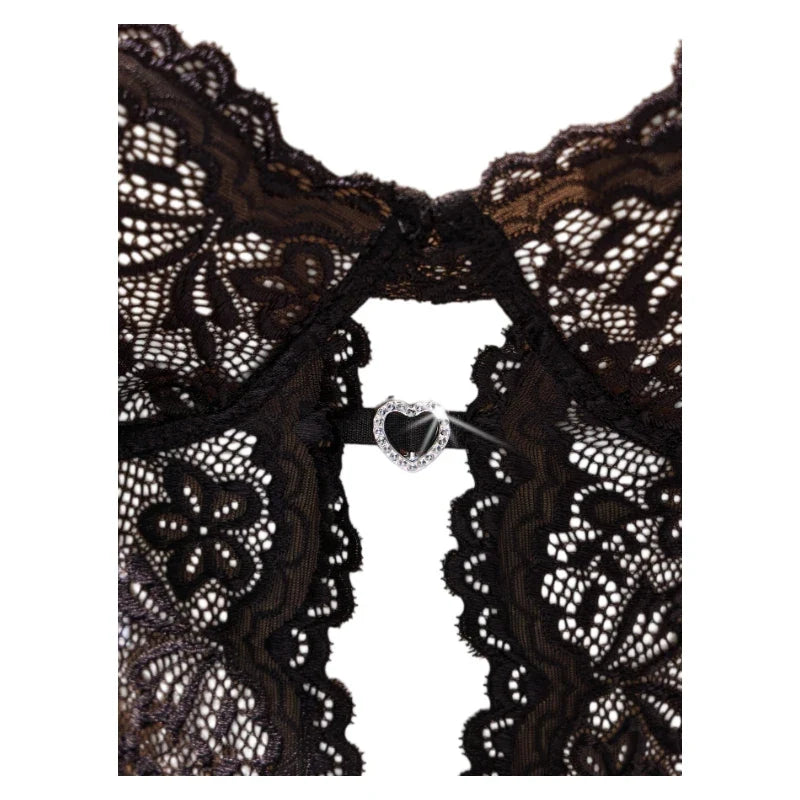 18 Sexy Erotic Lingerie Women Bra And Panty Garters See Through Lingerie Sets Role Play Female Thin Sexy Bras Underwear Set