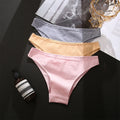 3Pcs Women's Cotton Seamless Briefs Intimates Women Sexy Panties Solid Color Breathable Underwear Female Low Waist Soft Lingerie