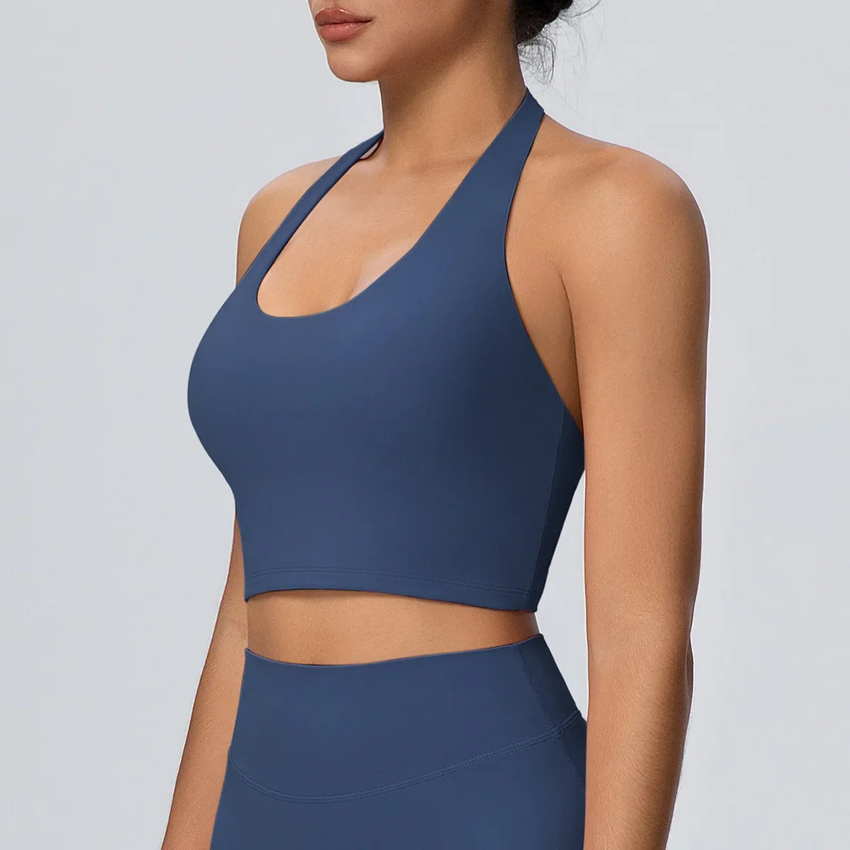 Sexy Gym Women's Sports Bra Breathable Hanging Neck Backless Sports Bra Women's Comfortable Exercise Pilates Training Yoga Top