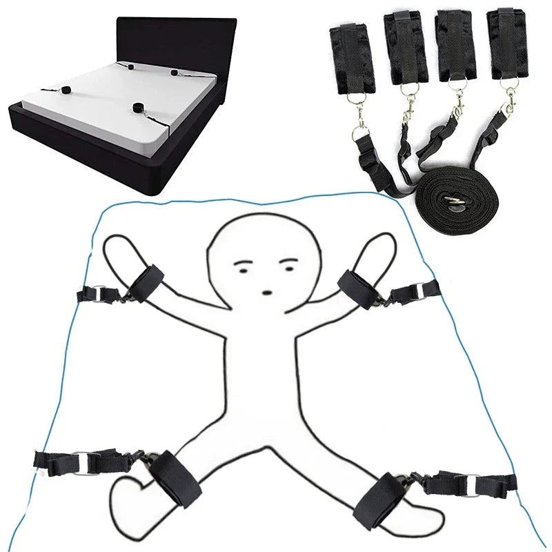 Cosplay Sex Leather Bondage Kit BDSM Restraints Fetish Erotic Sex Toys Couples Women Bandage Slave Collars  Handcuffs Adult Game