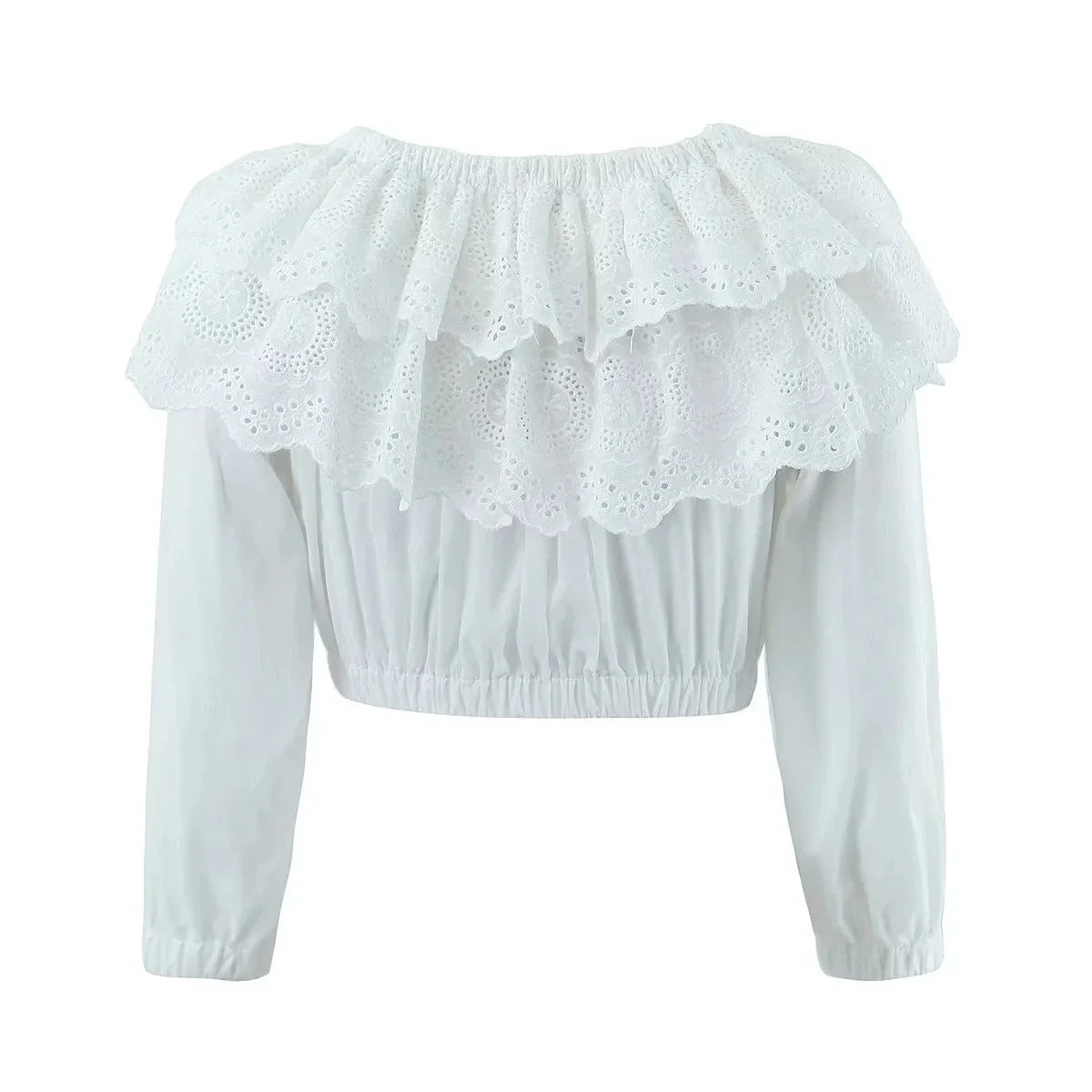 Foridol Summer Off Shoulder White Lace Skirt Set Dress Women Outfits Ruffles Tiered Mini Flower Embriodery Two Pieces Beach Suit