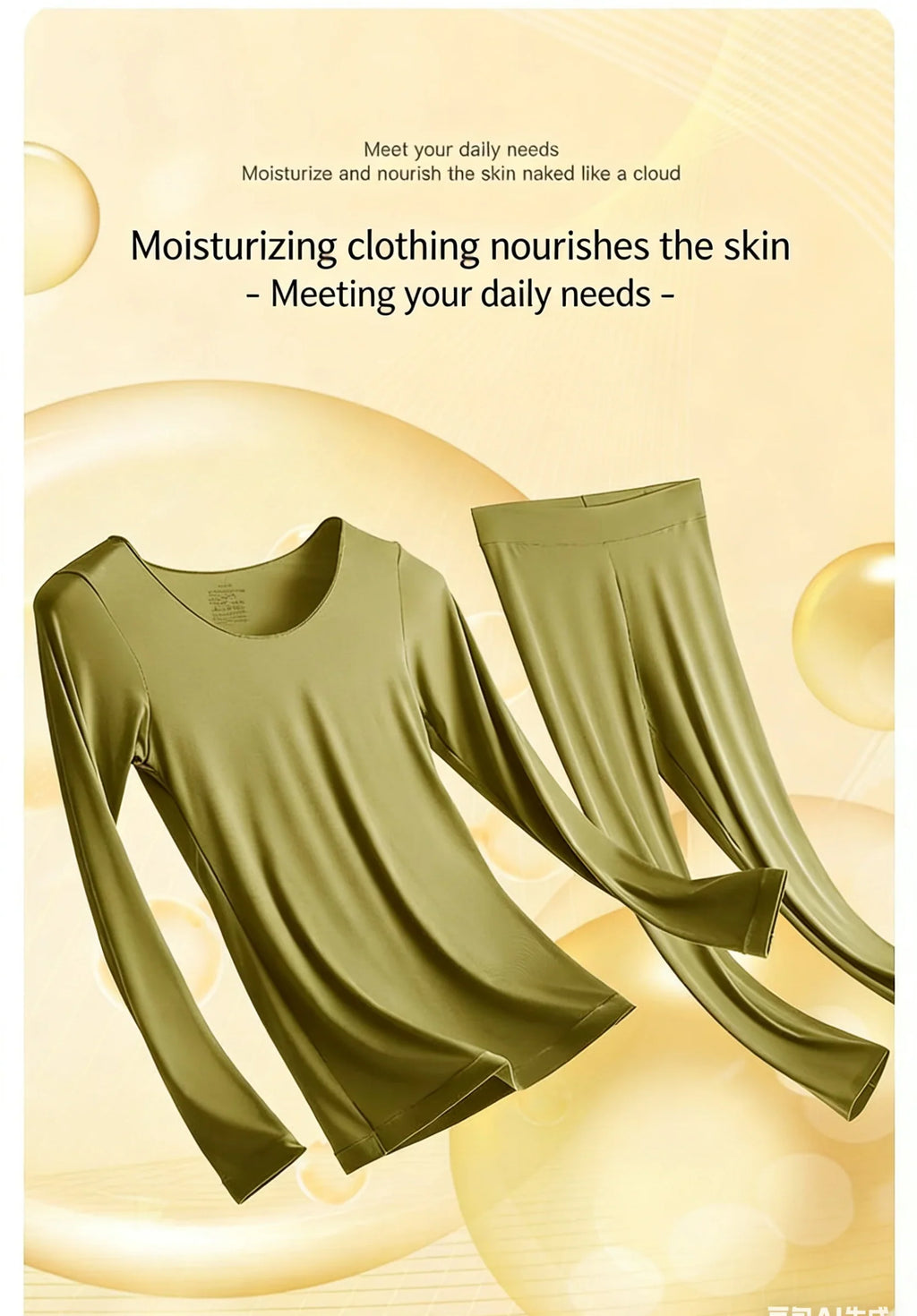 Spring & Autumn Skin-Friendly Top Set Ultra-Thin Seamless Nude Feel High Stretch Long Sleeve Thermal Underwear Women's Base Laye