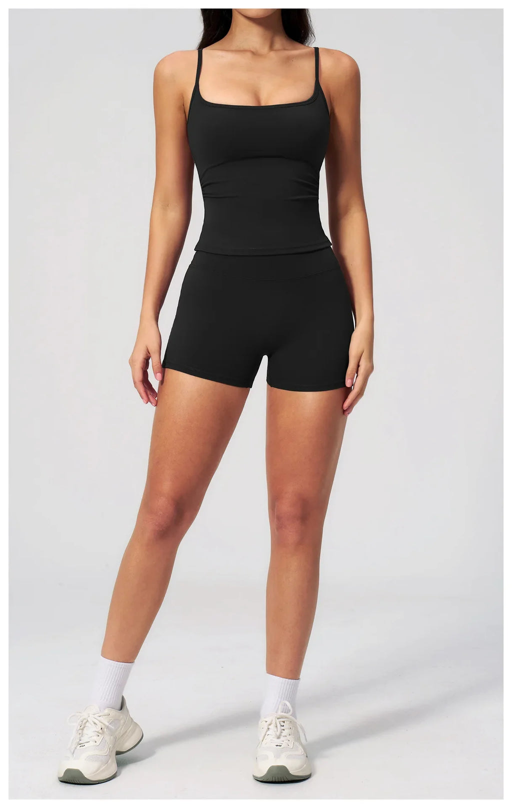 2 Piece Shaved Yoga Sets Women Hip Lifting Shorts Fitness Suit Outdoor Leisure Running Slimming Sports Vest Workout Tracksuit