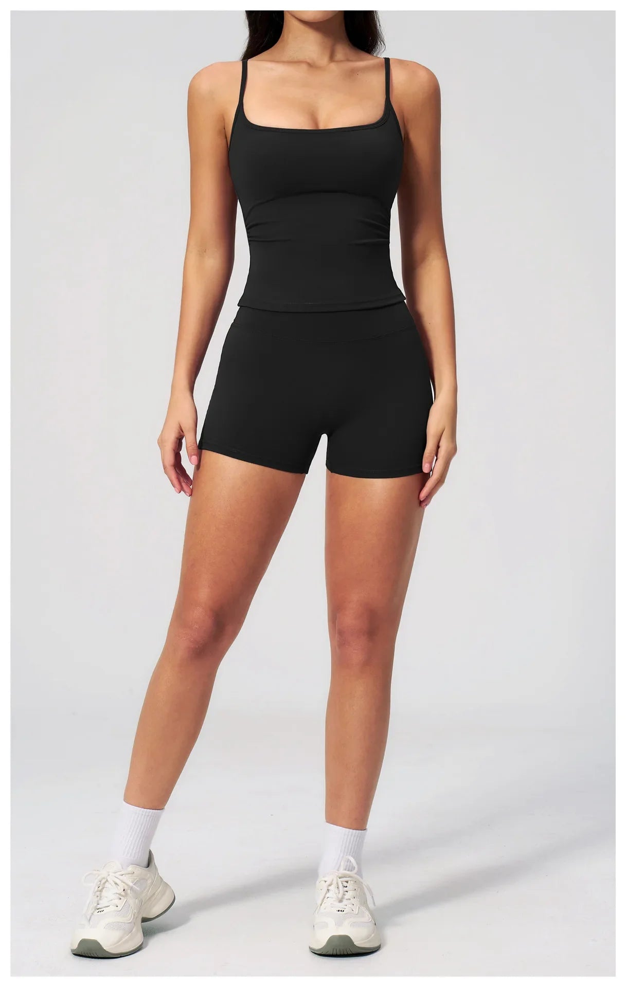 2 Piece Shaved Yoga Sets Women Hip Lifting Shorts Fitness Suit Outdoor Leisure Running Slimming Sports Vest Workout Tracksuit