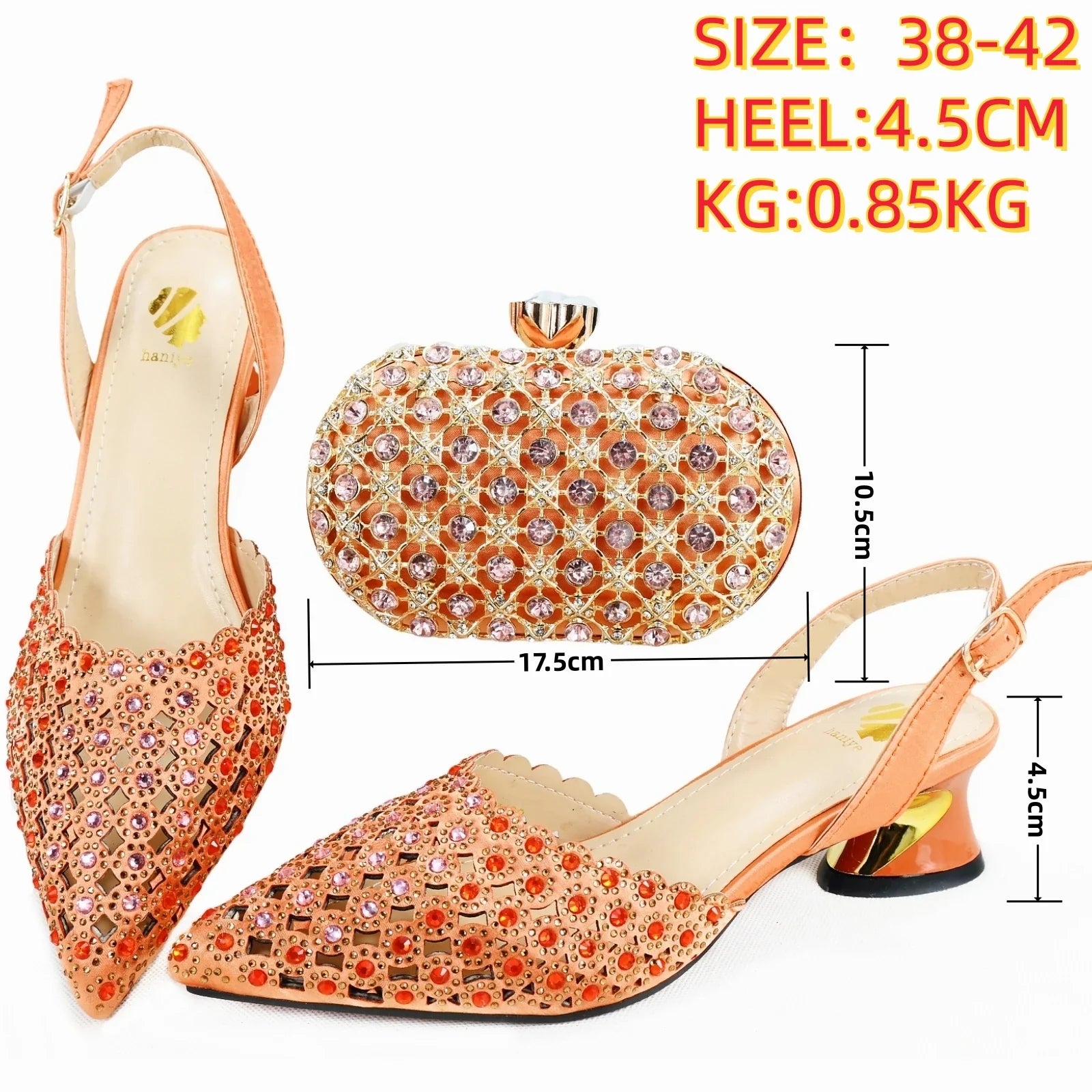 Doershow  High Quality African Style Ladies Shoes And Bags Set Latest purple Italian Shoes And Bag Set For Party  HAE1-7