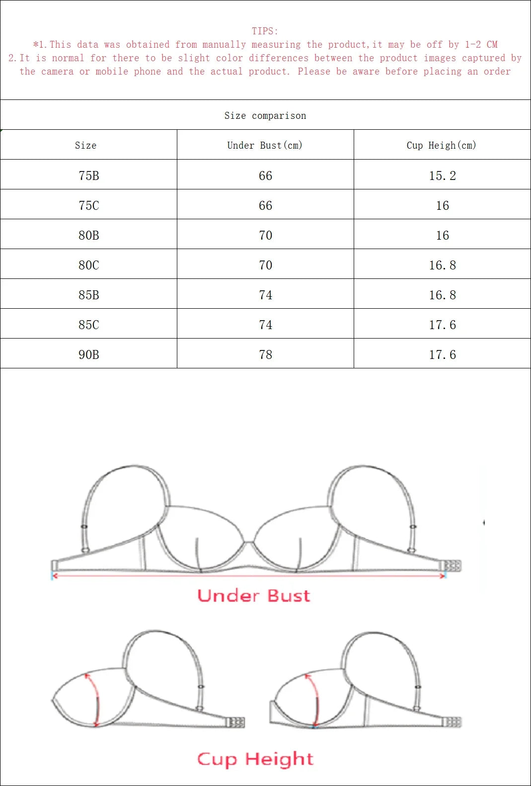 1pcs High quality black lingerie sexy gathering bra 3/4 cup women's underwear all year round daily underwear U044