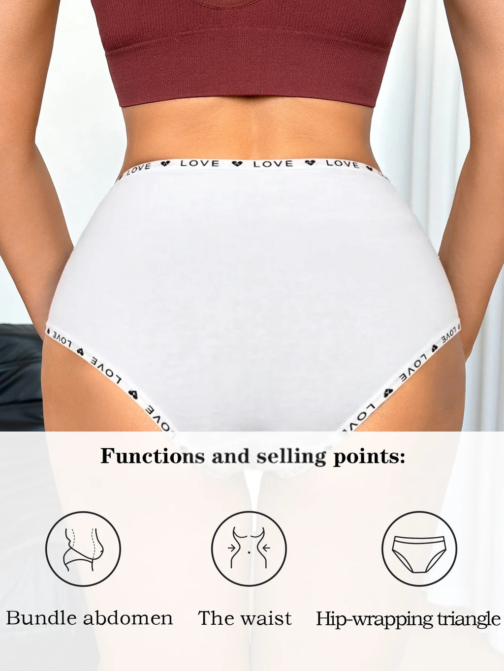 1PCS Women High Waist Seamless Panties Tummy Control Briefs Soft Breathable Solid Basic Underwear Ladies Lingerie S-XXL