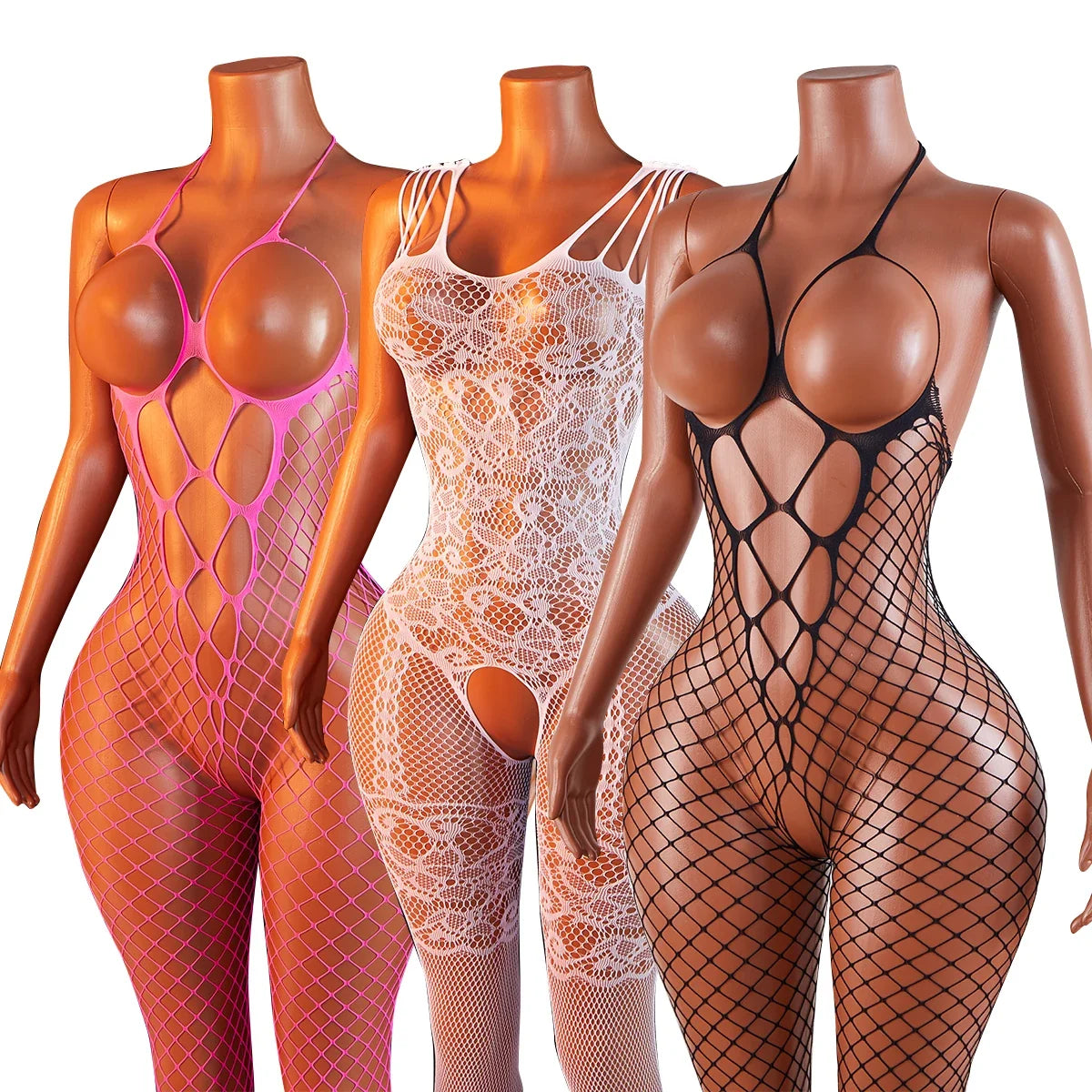 Hot Women Breastless Bodystocking Crotchless Bold Sex Lingerie Erotic Babydoll Porn Bodysuit Open Bra Desire Underwear